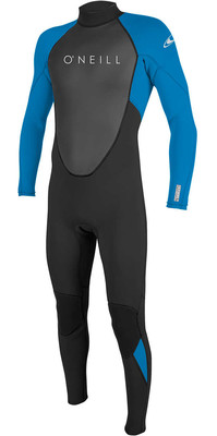 2025 O'Neill Mens Reactor II 3/2mm Back Zip Wetsuit 5040 - Black / Ocean